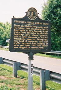 Historic Marker in Lee County, Kentucky
